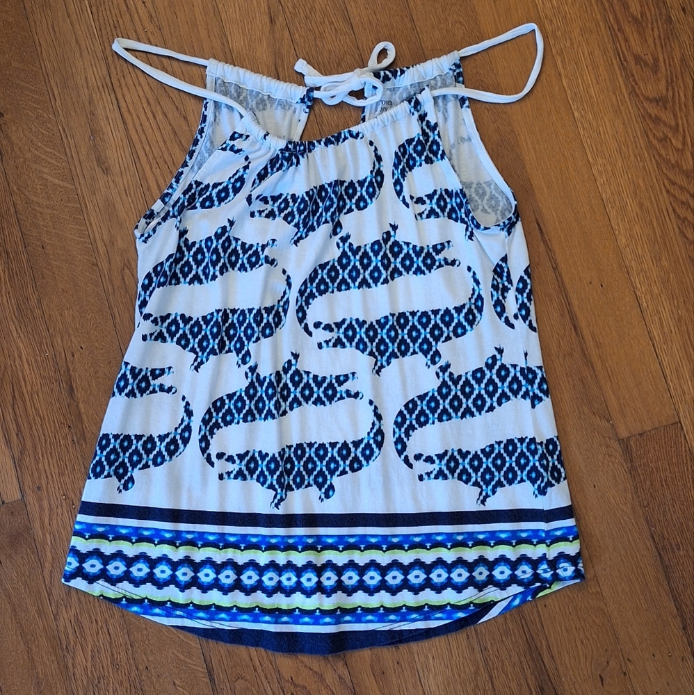 Alligator Print Top